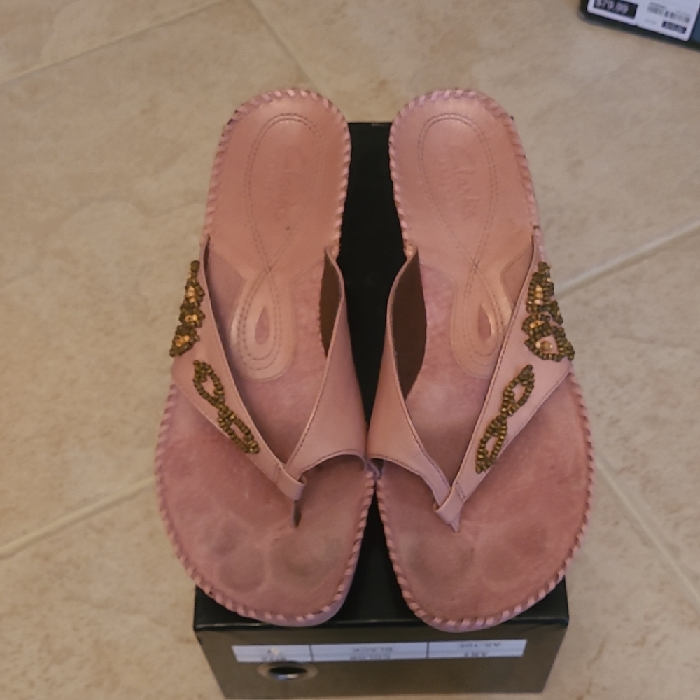 Clarks Pink Beaded Women's Sandals